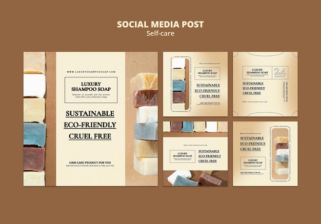 Shampoo sapone post sui social media