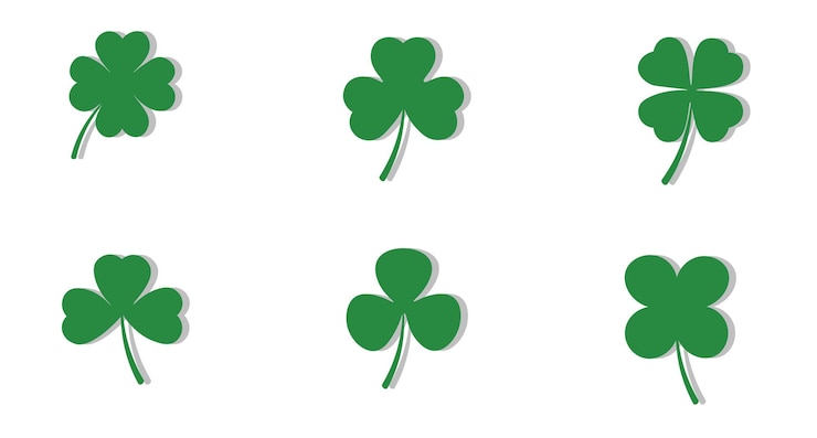 PSD shamrocks e trevos para o dia de são patrício
