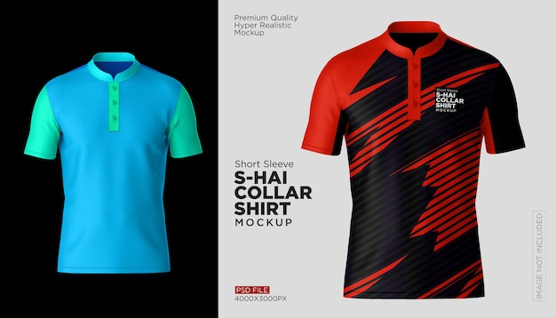 Shanghai kragen jersey mockup