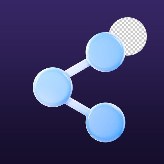 Share icon 3d illustration