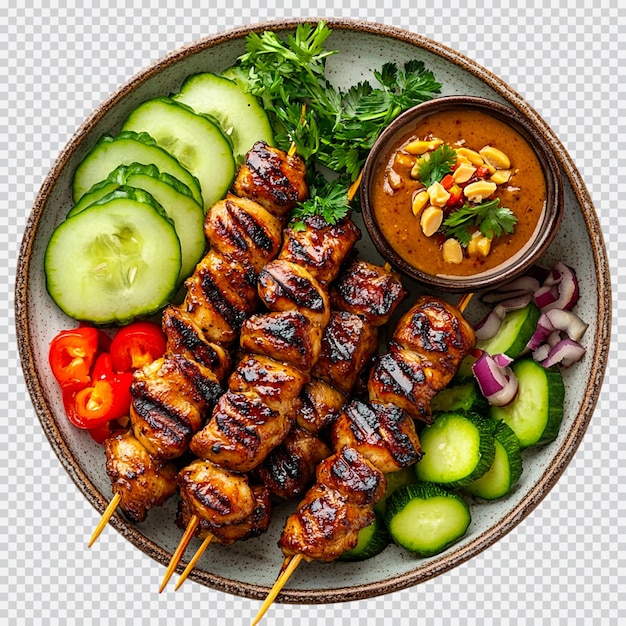 Shashlik oder Shish-Kebab, das auf einem Grill über heißer Holzkohle mit gegrilltem Gemüse zubereitet wird