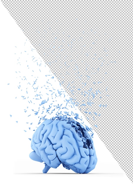 Shattered human brain Stress concept