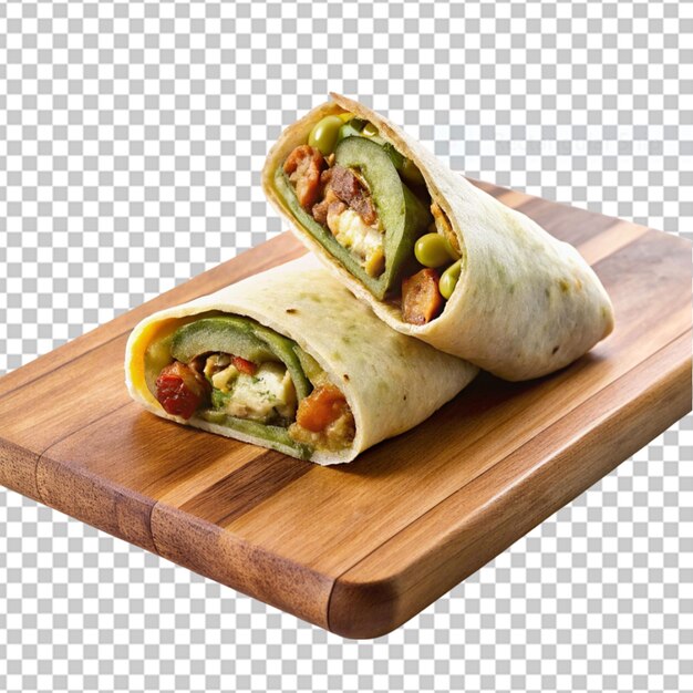 PSD shawarma de frango em fundo transparente psd