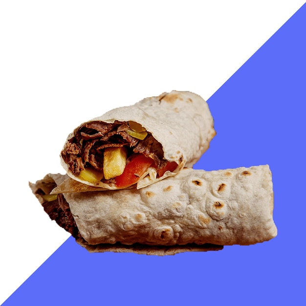 shawarma perfeitamente cortado