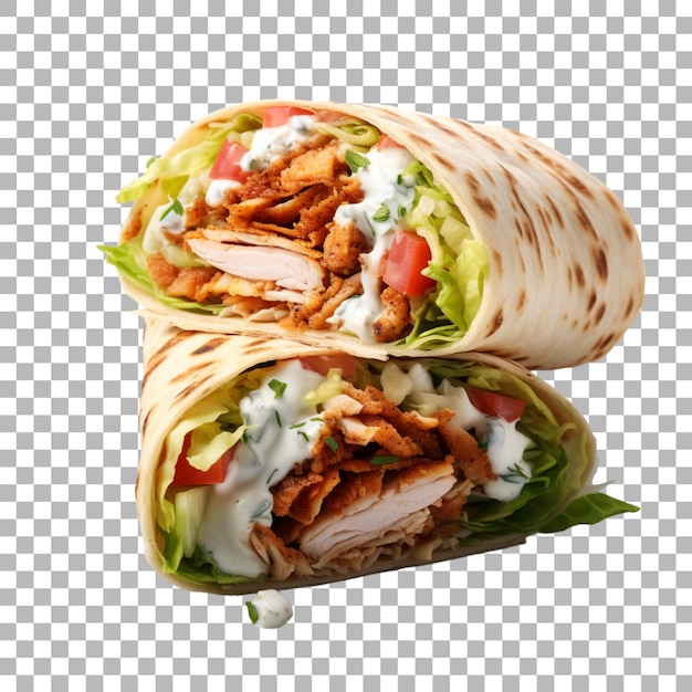 Le Shawarma De Poulet Sur Un Fond Transparent