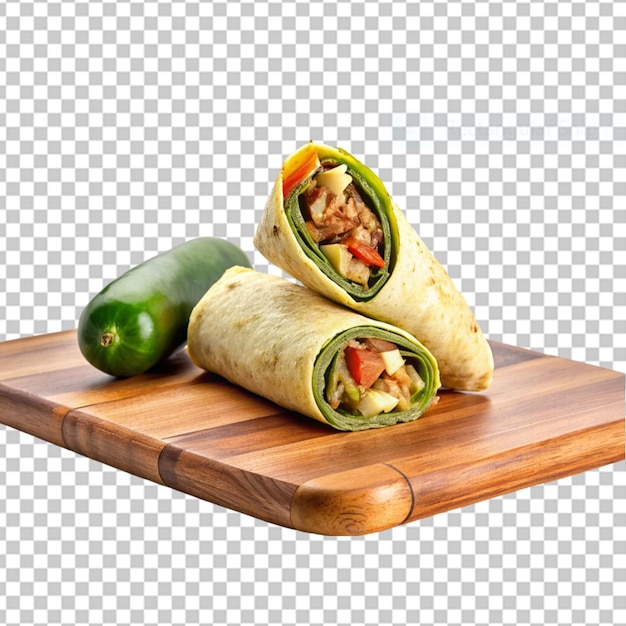 PSD le shawarma de poulet sur fond transparent