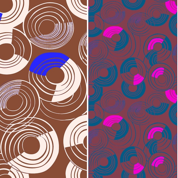 shell with spiral silhouette arranged in a harmonious patter nature pattern vector designs