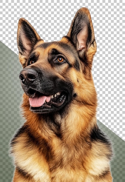 Shepherd alemão em estúdio posando para retrato cortado png