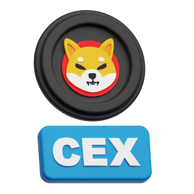 PSD shiba inu token criptográfico icono 3d aislado en el fondo blanco