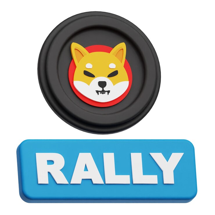 PSD shiba inu token criptográfico icono 3d aislado en el fondo blanco