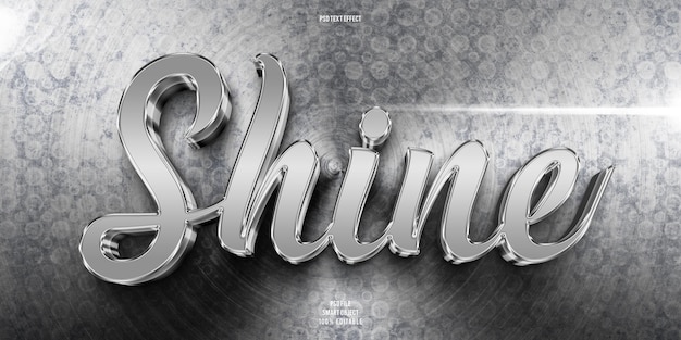Shine 3D-bearbeitbarer Texteffekt