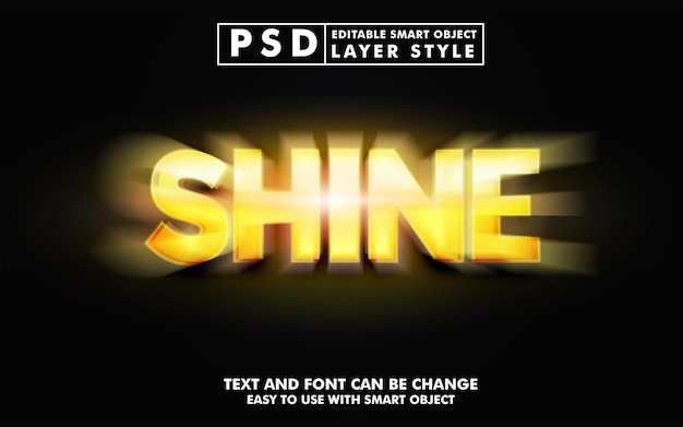 Shine 3D-Texteffekt Premium PSD