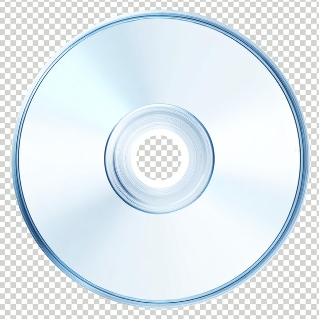A shiny and transparent CD for data storage and media on Transparent Background