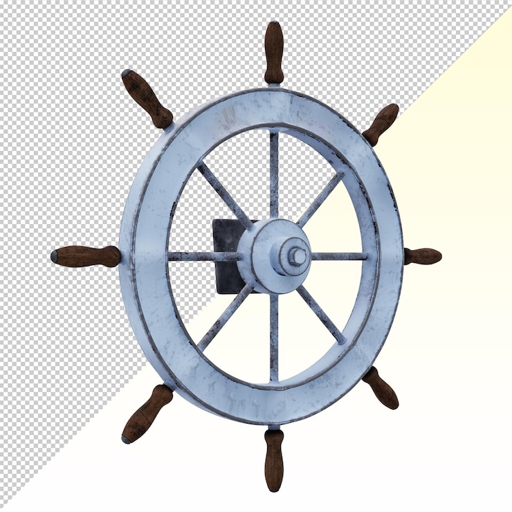 PSD ship helm wheel