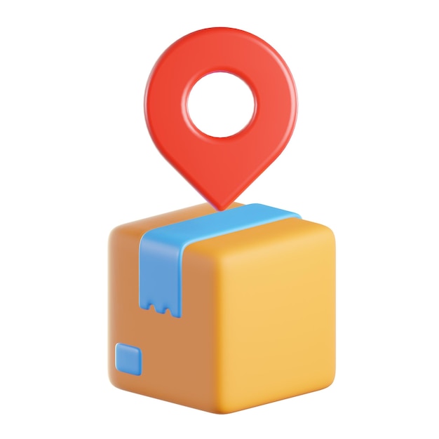 Shipping Delivery Logistics Map Pin Place
