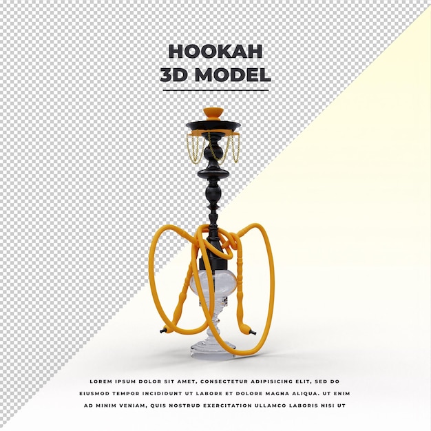 Shisha Hookah Wasserpfeife 3d modelo aislado