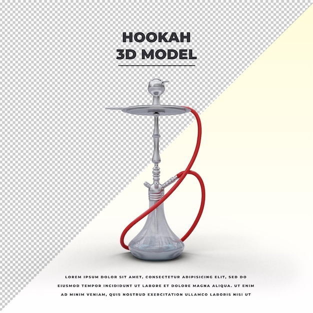 PSD shisha hookah wasserpfeife 3d modelo isolado