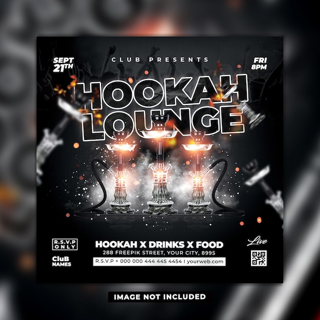 PSD shisha-lounge-flyer