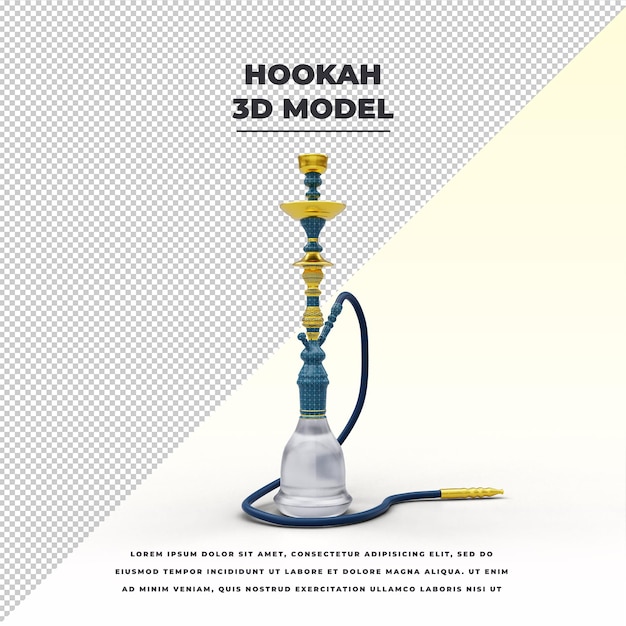 Shisha Narghilè Wasserpfeife 3d modello isolato