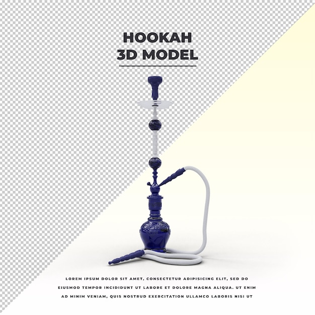 Shisha Shisha Wasserpfeife 3D isoliertes Modell