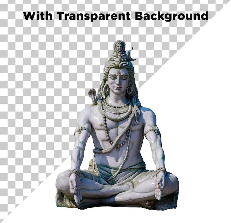 PSD shiva bhagwan ou mahadev krishna png psd isolé sur un fond transparent