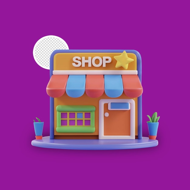 Shop-symbol 3d-rendering