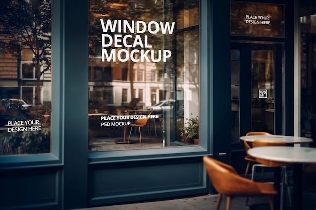 PSD shop window mockup