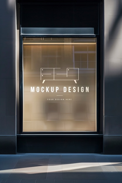 PSD shop window mokcup design