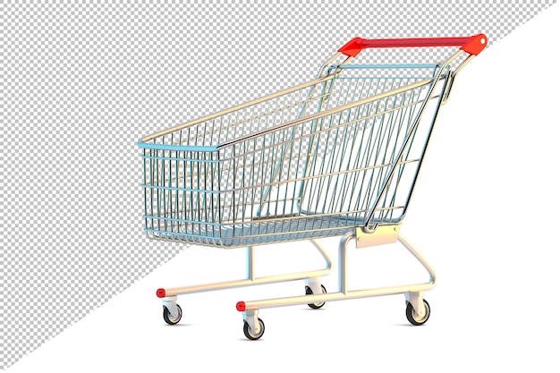 Shopping cart 3D illustration Isolated
