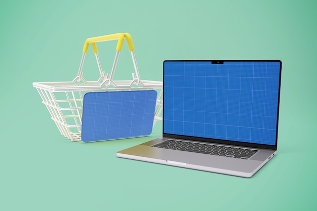 Shopping-Laptop-Mockup