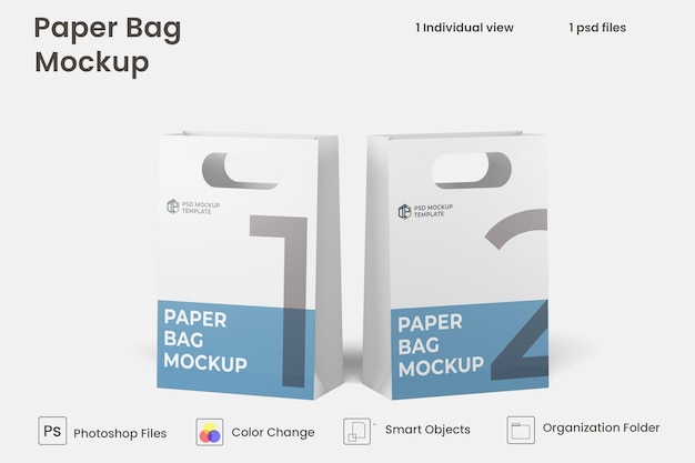 Shopping Paper Bag Mockup Premium Psd