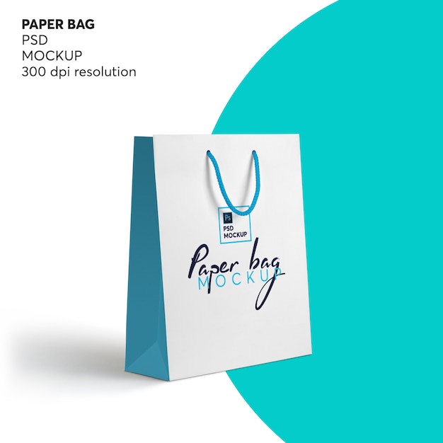 PSD shopping paper bag mockup