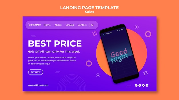 Shopping Sale Landing Page Vorlage
