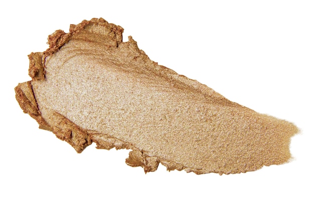 Short golden shimmer stroke on empty background
