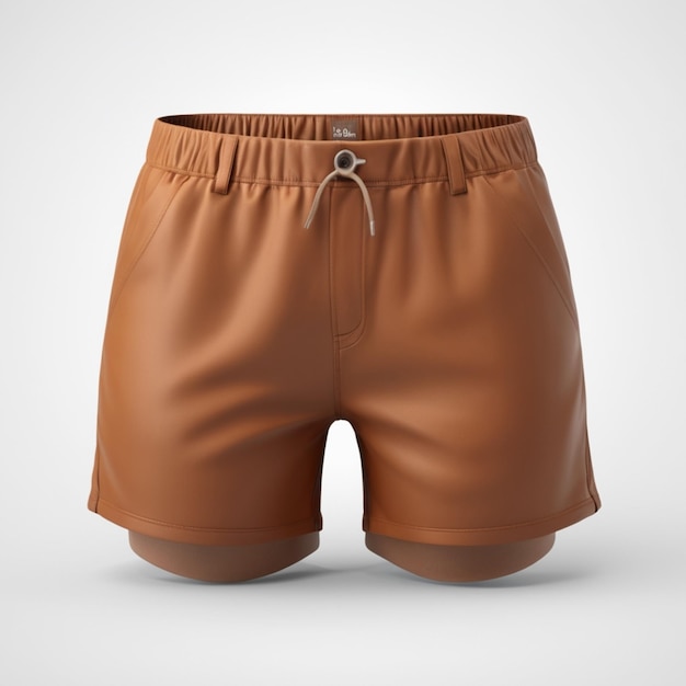 PSD des shorts bruns psd sur fond blanc