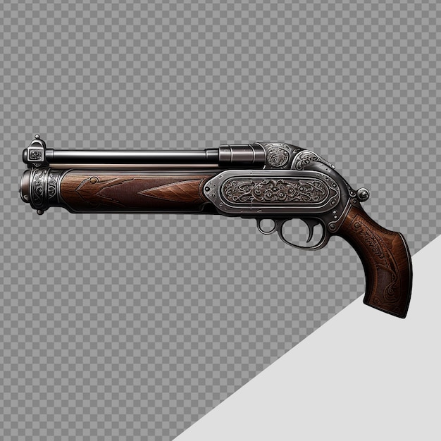 PSD shotgun png isolado em fundo transparente