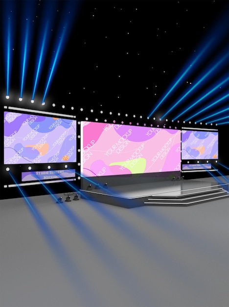Show-Bühnenbildschirm-Mockup-Design
