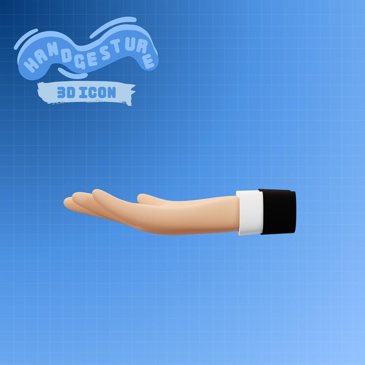 PSD showing something hand gesture