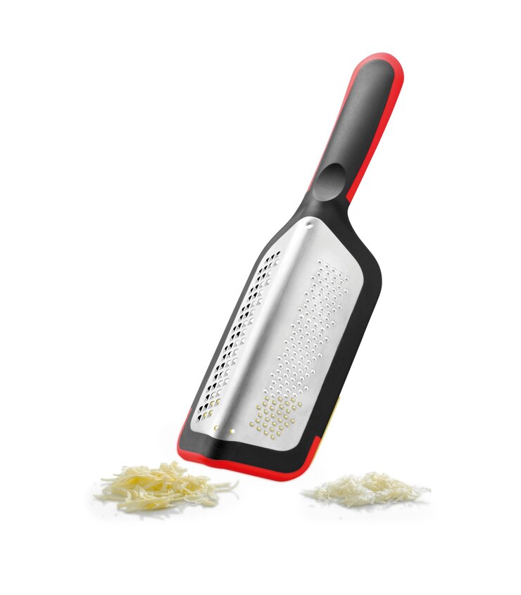 PSD shredder a forma di parmigiano con maniglia in plastica e formaggio grattugiato