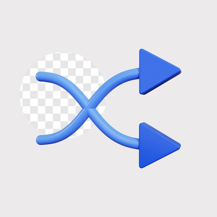 PSD shuffle 3d avec style de ligne
