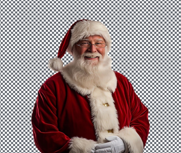 Si beau Père Noël isolé sur fond transparent
