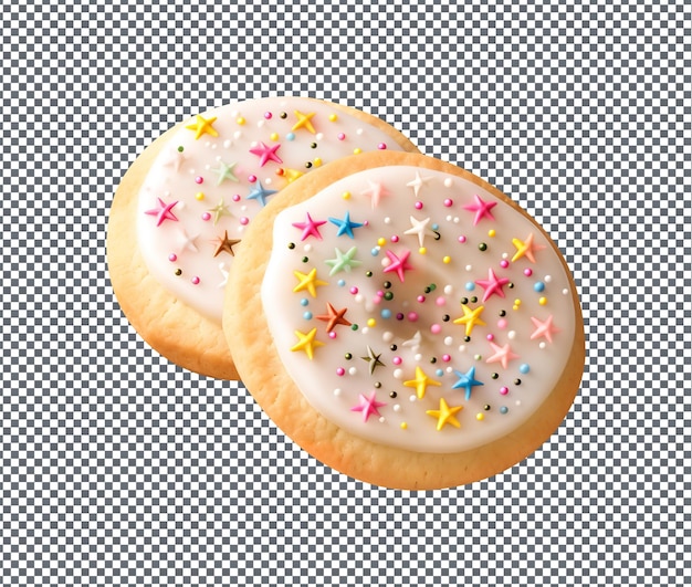 Si beaux biscuits au sucre isolés sur fond transparent