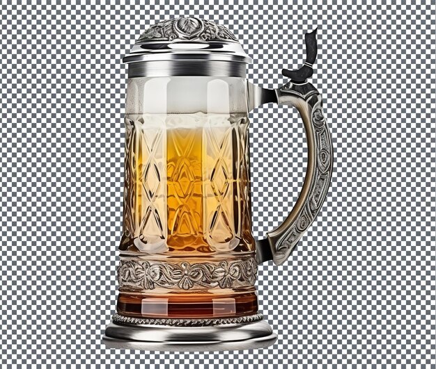 Si Belle Beer Stein Isolée Sur Un Fond Transparent