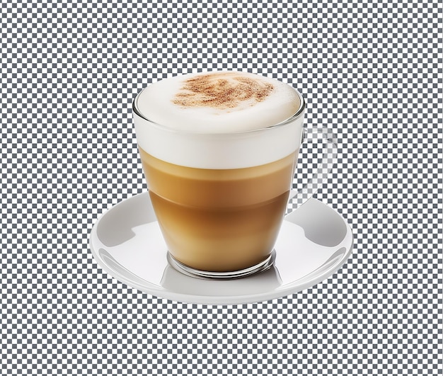 PSD si doux latte espresso isolé sur fond transparent