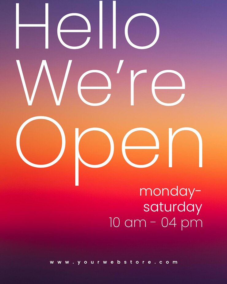 PSD siamo open typography store design promozionale per social media e instagram post template psd