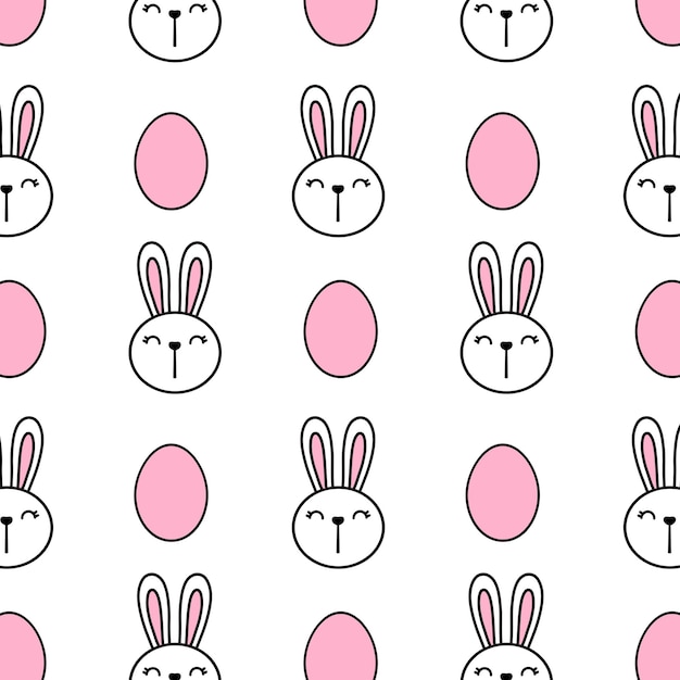 Sich wiederholendes Muster aus Hase und Ei