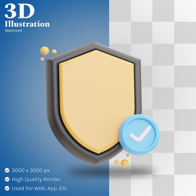Sichere zugelassene Abbildung 3d