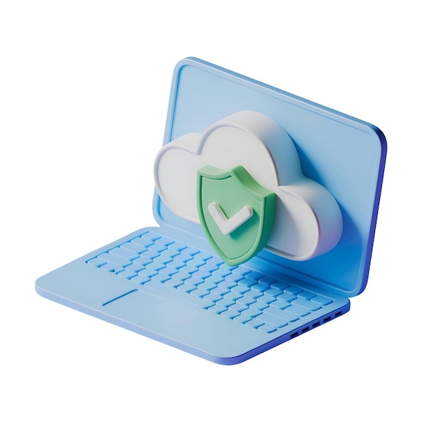 Sicheres Cloud-Computing auf einem Laptop