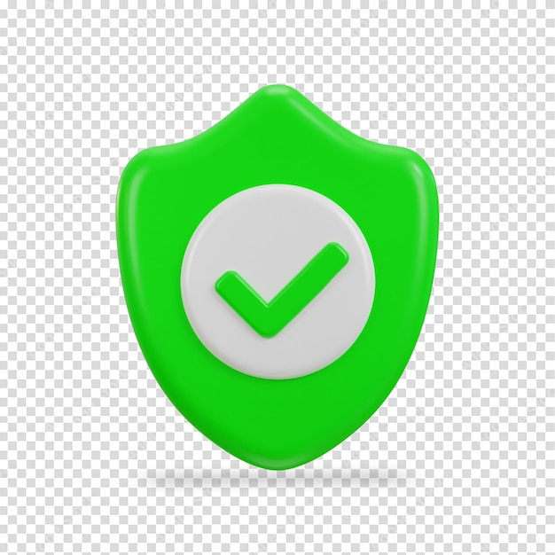 Sicherheit verifiziert Icon 3D-Rendering-Vektor-Illustration