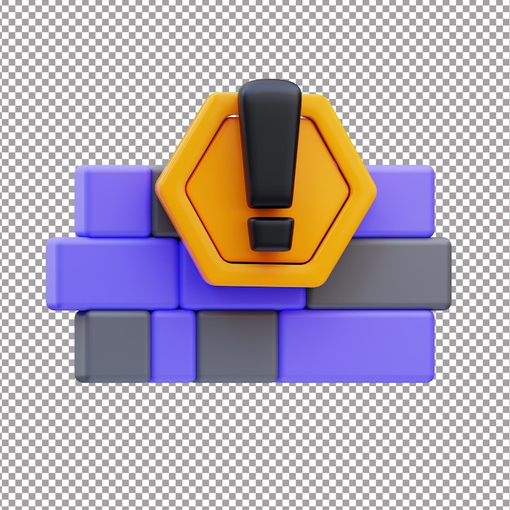 PSD sicherheitswarnung 3d-render